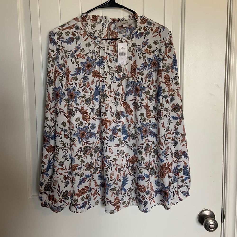 LOFT Pleated front blouse